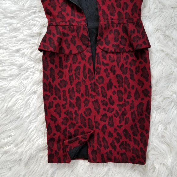 Karen Millen Wool Blend Peplum Sheath Dress - Picture 7 of 9